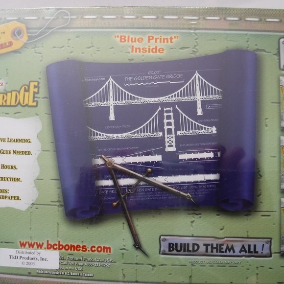 B.C. Bones 3D Wooden Puzzle Golden Gate Bridge - Picture 5 of 8